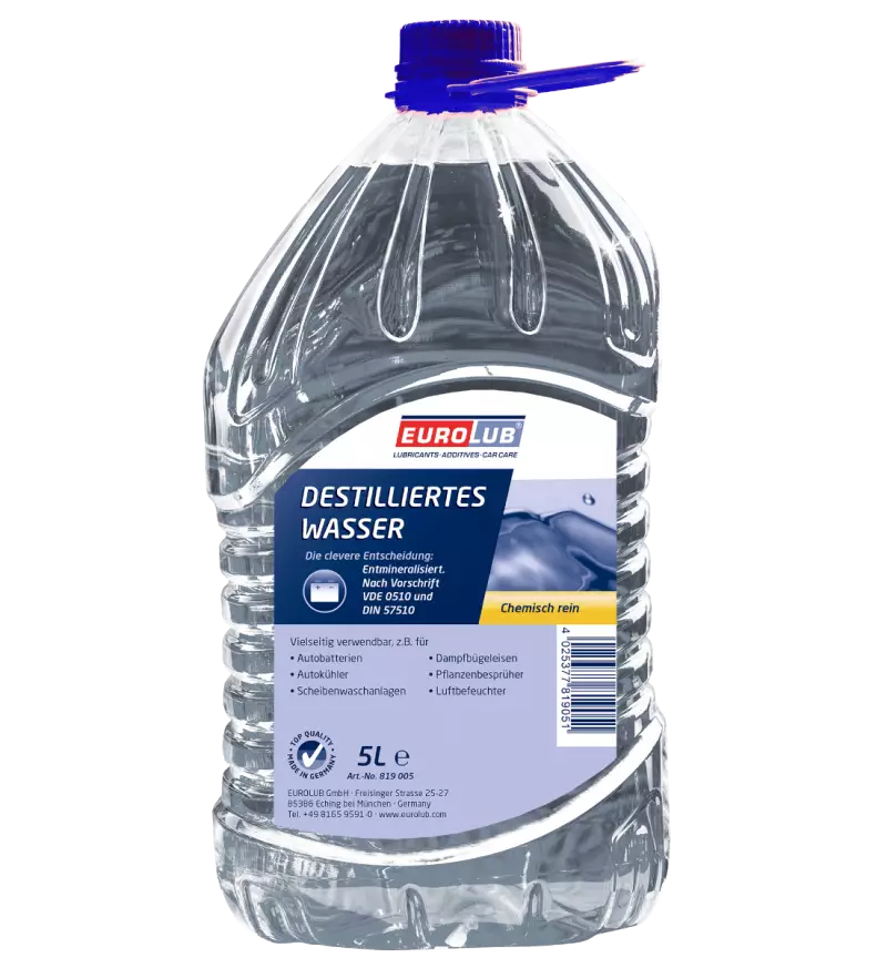 Eurolub Destilliertes Wasser / 5 Liter