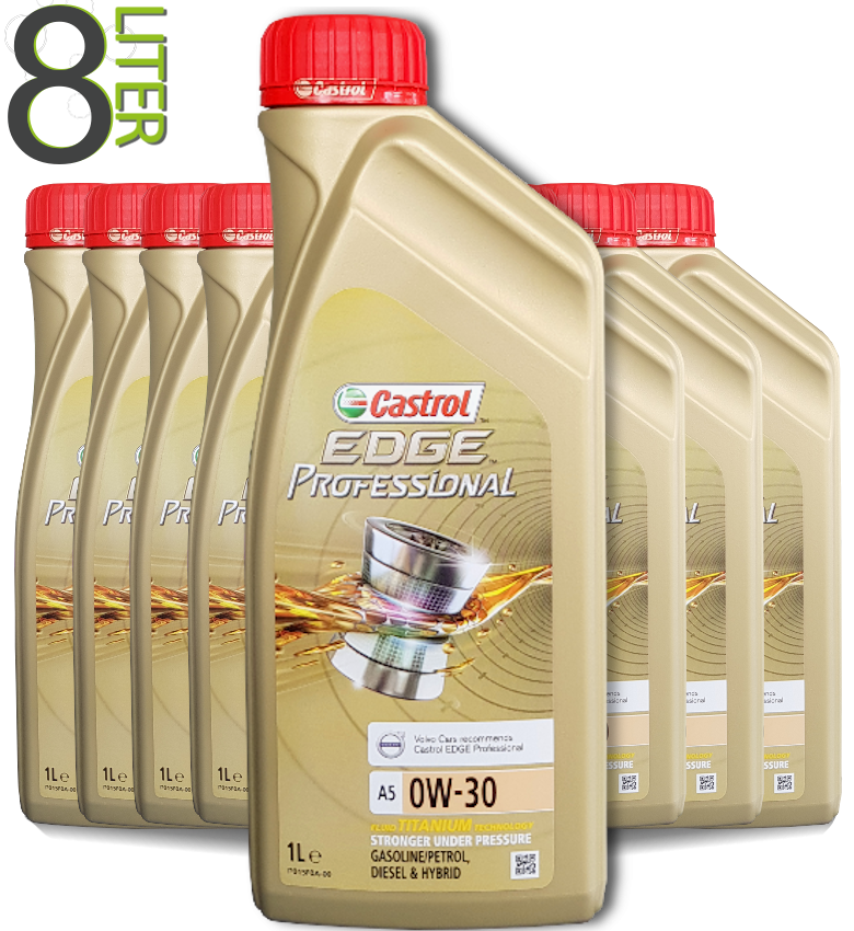 Castrol Motoröl 0W30 Edge Professional A5 0W30 Titanium / 8x1 Liter