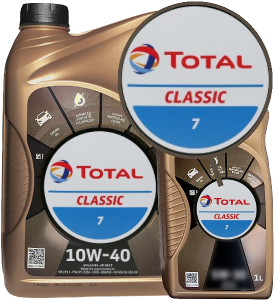 Total Classic 7 10W-40 Motoröl 5x 1l = 5 Liter - Motoröl günstig